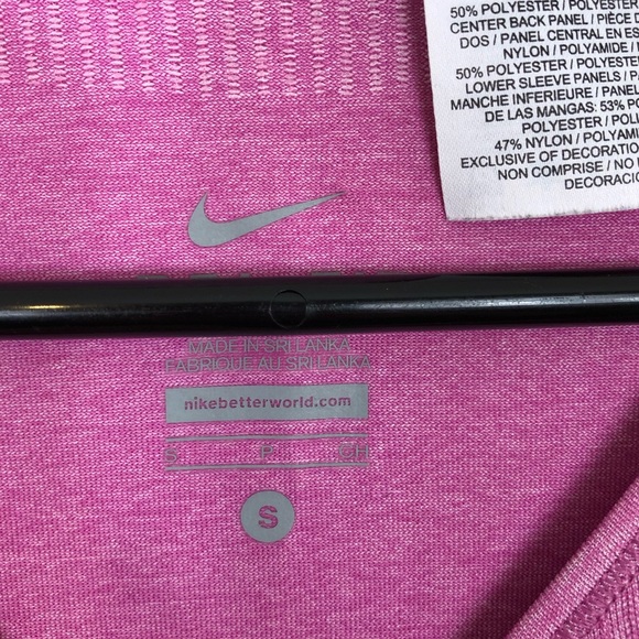 Nike Pink Dri-Fit Long Sleeve Workout Top Sz S - Picture 5 of 11